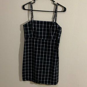 Hollister Plaid Spaghetti Strap Sheath Dress - Black Flannel